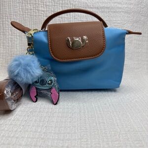 Disney Stitch Small Blue & Brown Handbag with Crossbody Strap 🩵